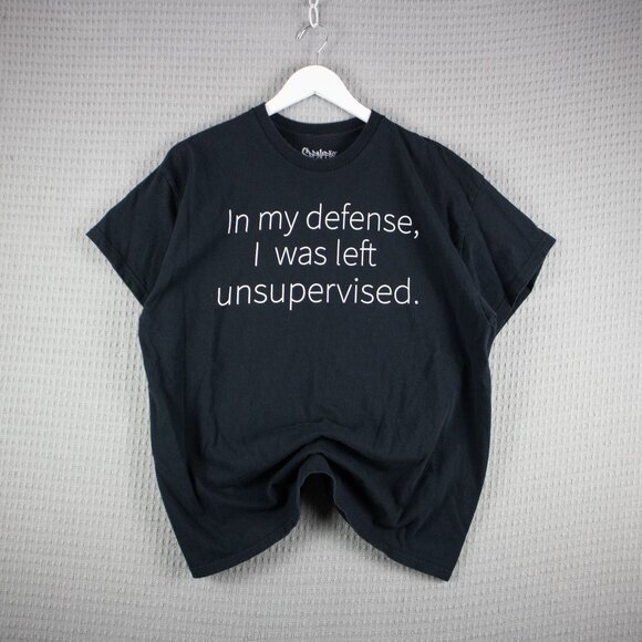 Spencer's In my Defense humour tee modern Mens XL - Picture 1 of 8